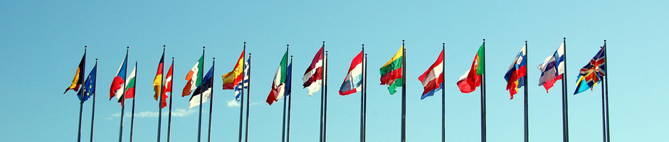 European Union flags, Strasbourg